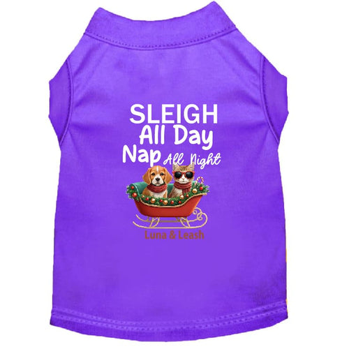 Sleigh All Day Nap All Night | Christmas Dog Shirt