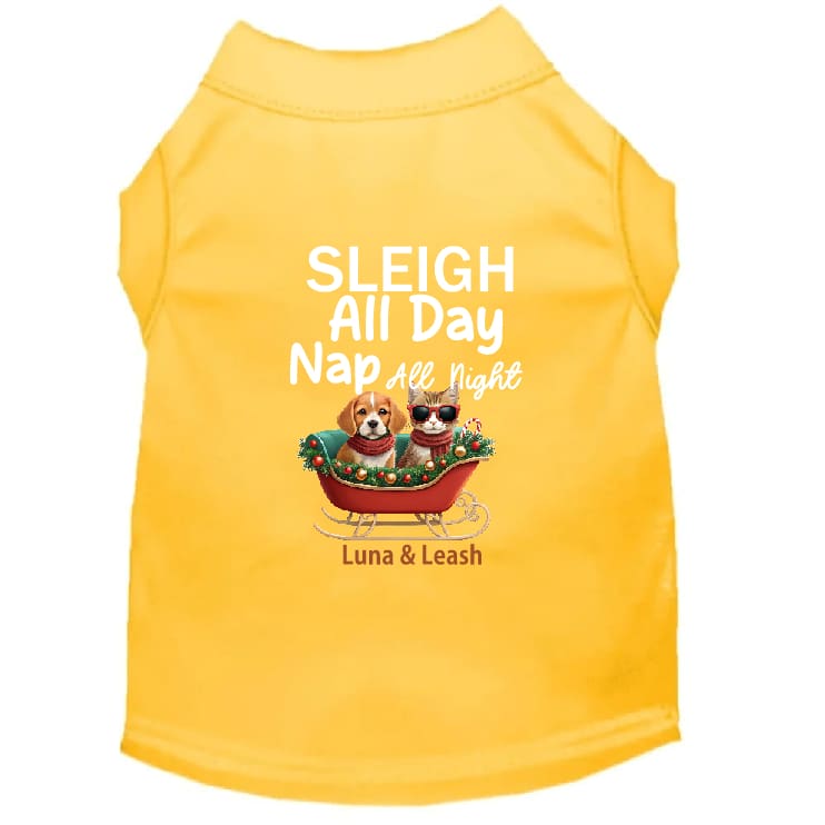 Sleigh All Day Nap All Night | Christmas Dog Shirt