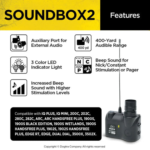 Sound Box for Dogtra Remote Trainers Version 2 - Dog