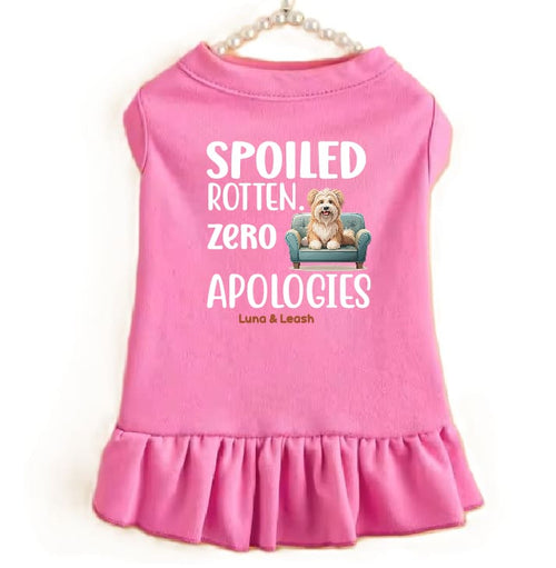 Spoiled Rotten Zero Apologies Dog Dress - Dog Dress