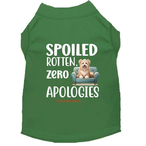 Spoiled Rotten. Zero Apologies Dog Shirt - Funny Dog Shirts