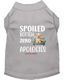 Spoiled Rotten. Zero Apologies Dog Shirt - Funny Dog Shirts