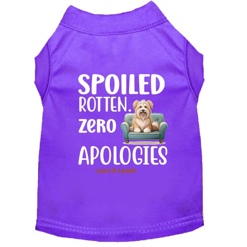 Spoiled Rotten. Zero Apologies Dog Shirt - Funny Dog Shirts