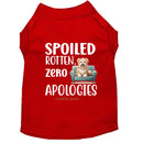 Spoiled Rotten. Zero Apologies Dog Shirt - Funny Dog Shirts