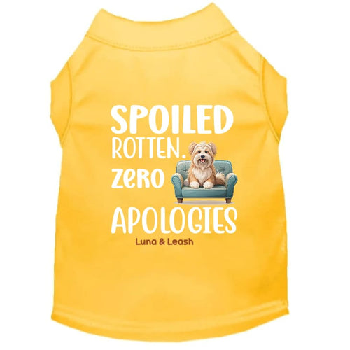 Spoiled Rotten. Zero Apologies Dog Shirt - Funny Dog Shirts