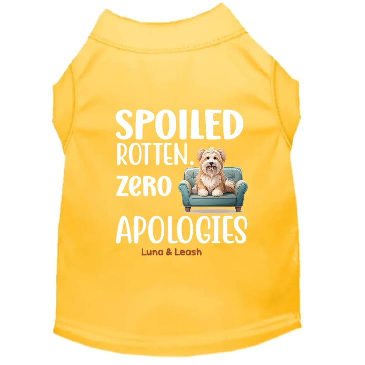 Spoiled Rotten. Zero Apologies Dog Shirt - Funny Dog Shirts