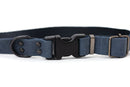 Sport Style Blue Jeans Leather Dog Collar - Dog Collars