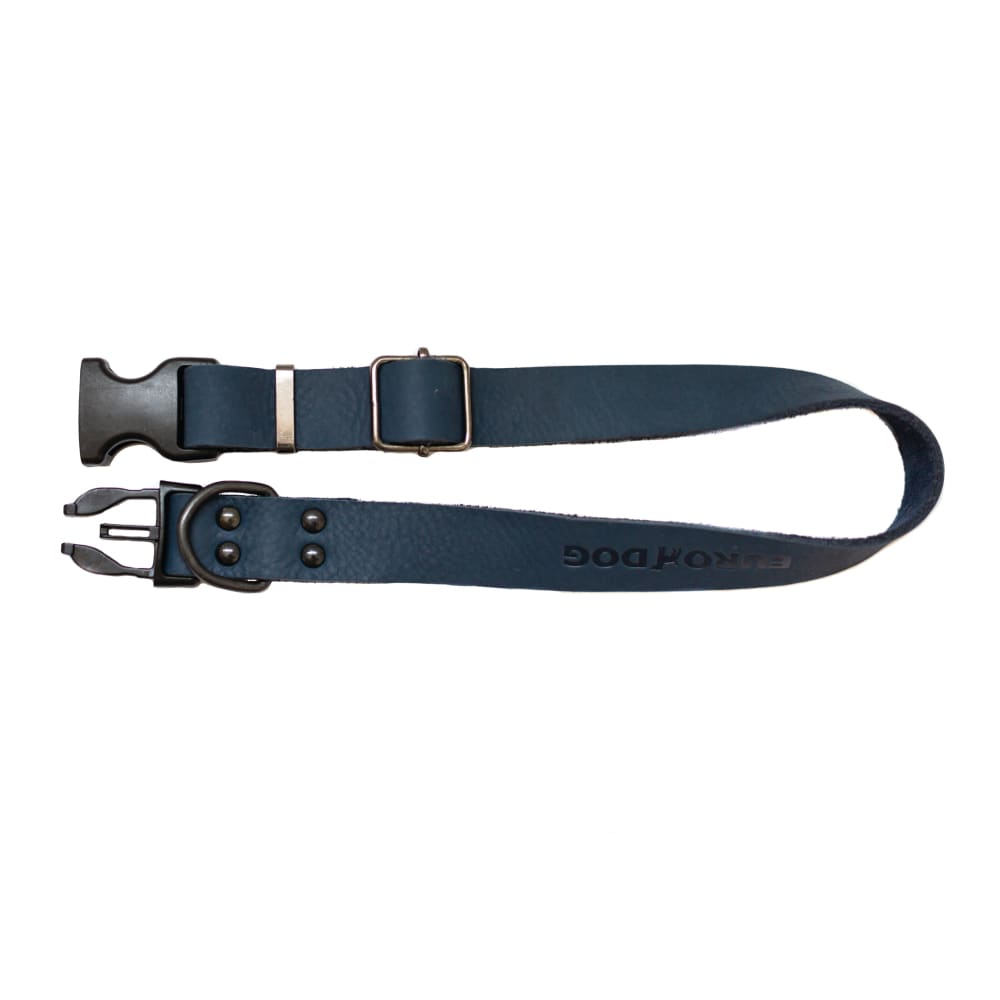 Sport Style Blue Jeans Leather Dog Collar - Dog Collars