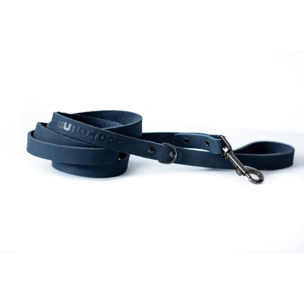 Sport Style Blue Jeans Leather Leash - Dog Leash - Euro