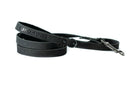 Sport Style Midnight Black Leather Leash - Dog Leash - Euro