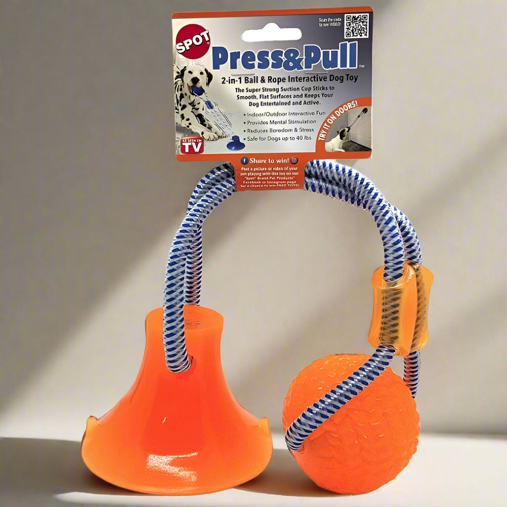 Press & Pull Interactive Dog Toy – Attaches to Door Wall
