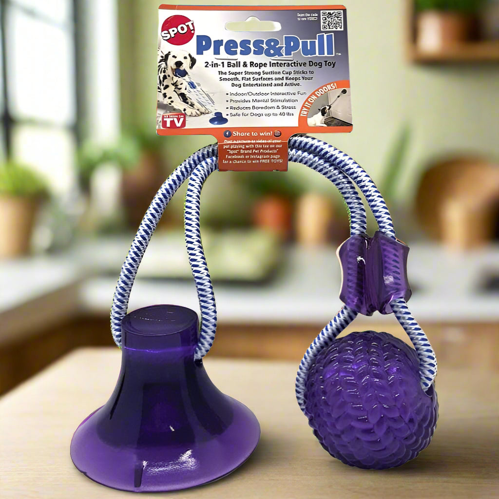 Press & Pull Interactive Dog Toy – Attaches to Door Wall