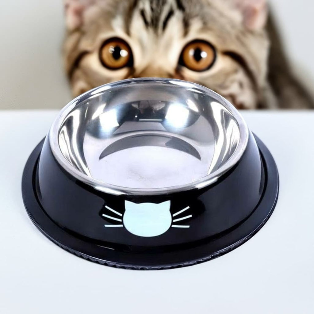 Stainless Steel Cat Bowl – Non-Slip Durable & Easy to Clean