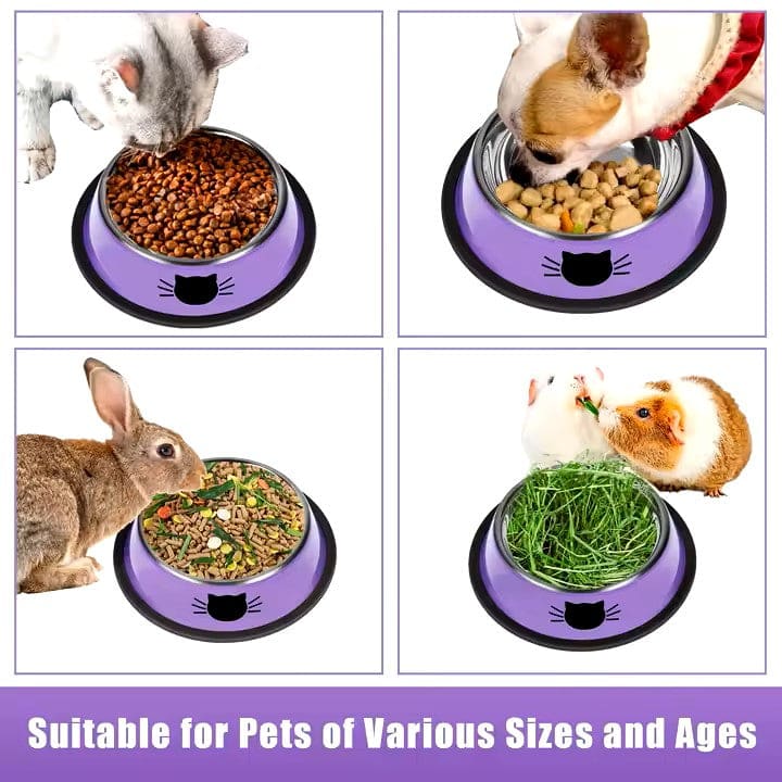 Stainless Steel Cat Bowl – Non-Slip Durable & Easy to Clean