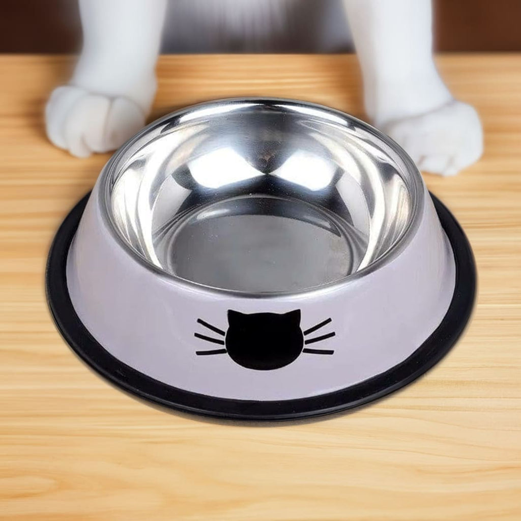 Stainless Steel Cat Bowl – Non-Slip Durable & Easy to Clean