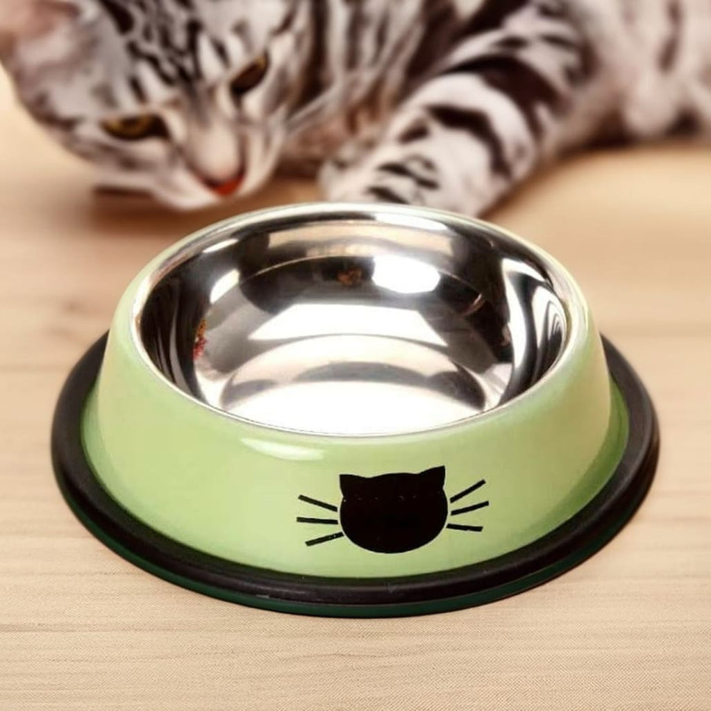 Stainless Steel Cat Bowl – Non-Slip Durable & Easy to Clean