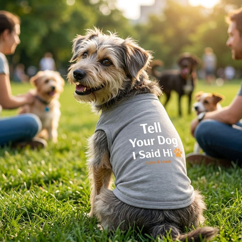 Tell Your Dog Hi Dog Shirt - Funny Dog Shirts