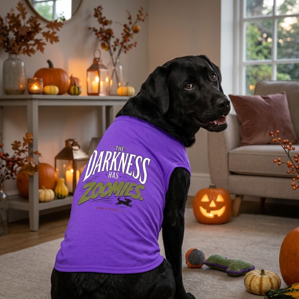 The Darkness Has Zoomies Halloween Dog Shirt