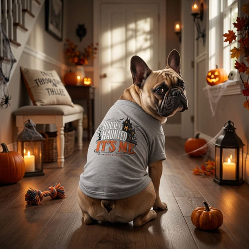 The House Is Haunted. It’s Me. Halloween Dog Shirt
