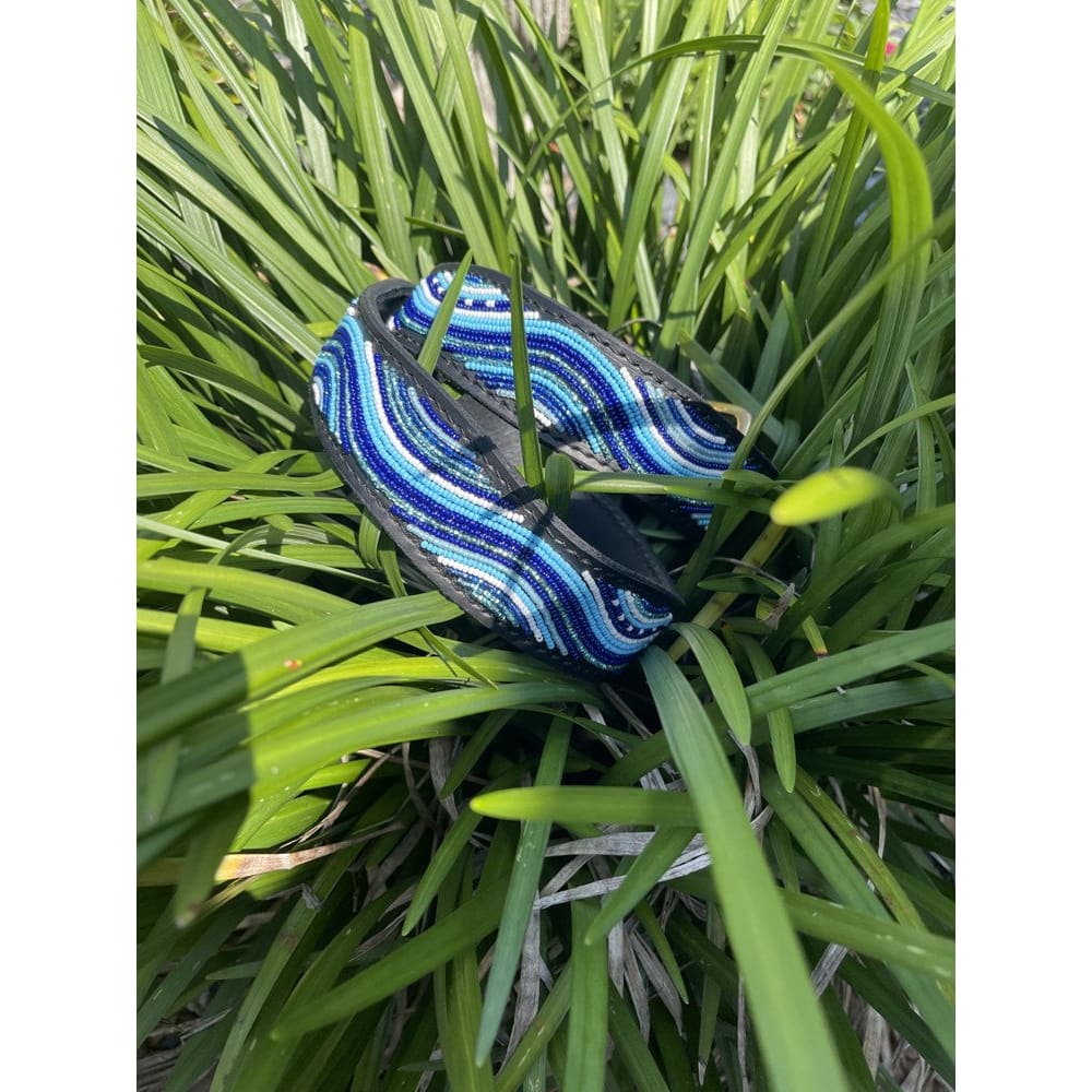 The Wave Beaded Dog Collar - Dog Collars - Maasai