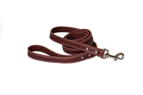 Traditional Chocolate Leather Leash - Dog Leash - Euro Style