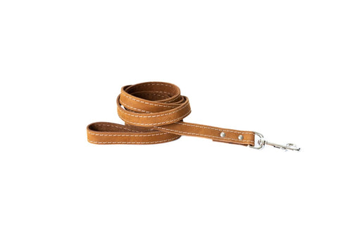 Traditional Earth Brown Leather Dog Leash - Dog Leash