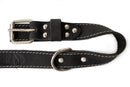 Traditional Style Leather Collar and Leash Set - Dog