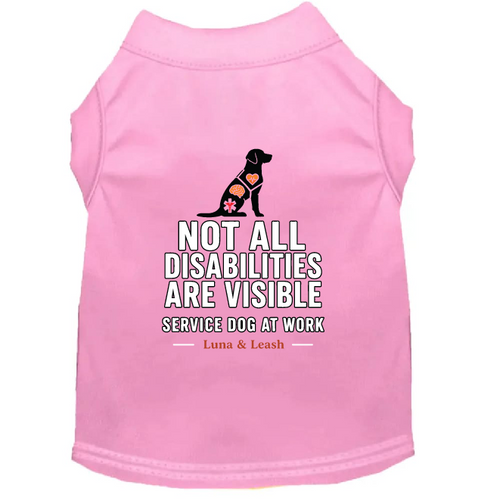 Not All Disabilities Are Visible Service Dog Shirt