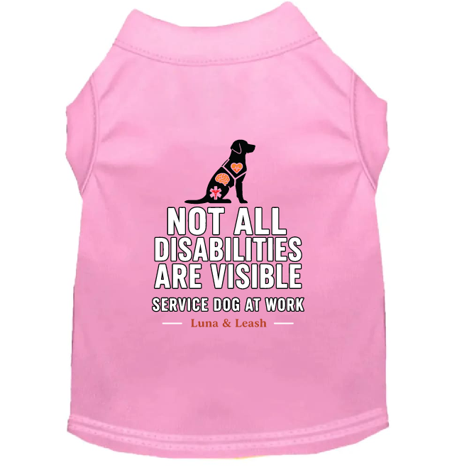 Not All Disabilities Are Visible Service Dog Shirt