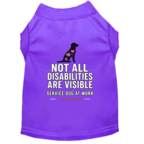 Not All Disabilities Are Visible Service Dog Shirt