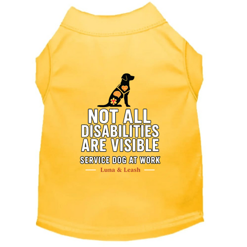 Not All Disabilities Are Visible Service Dog Shirt