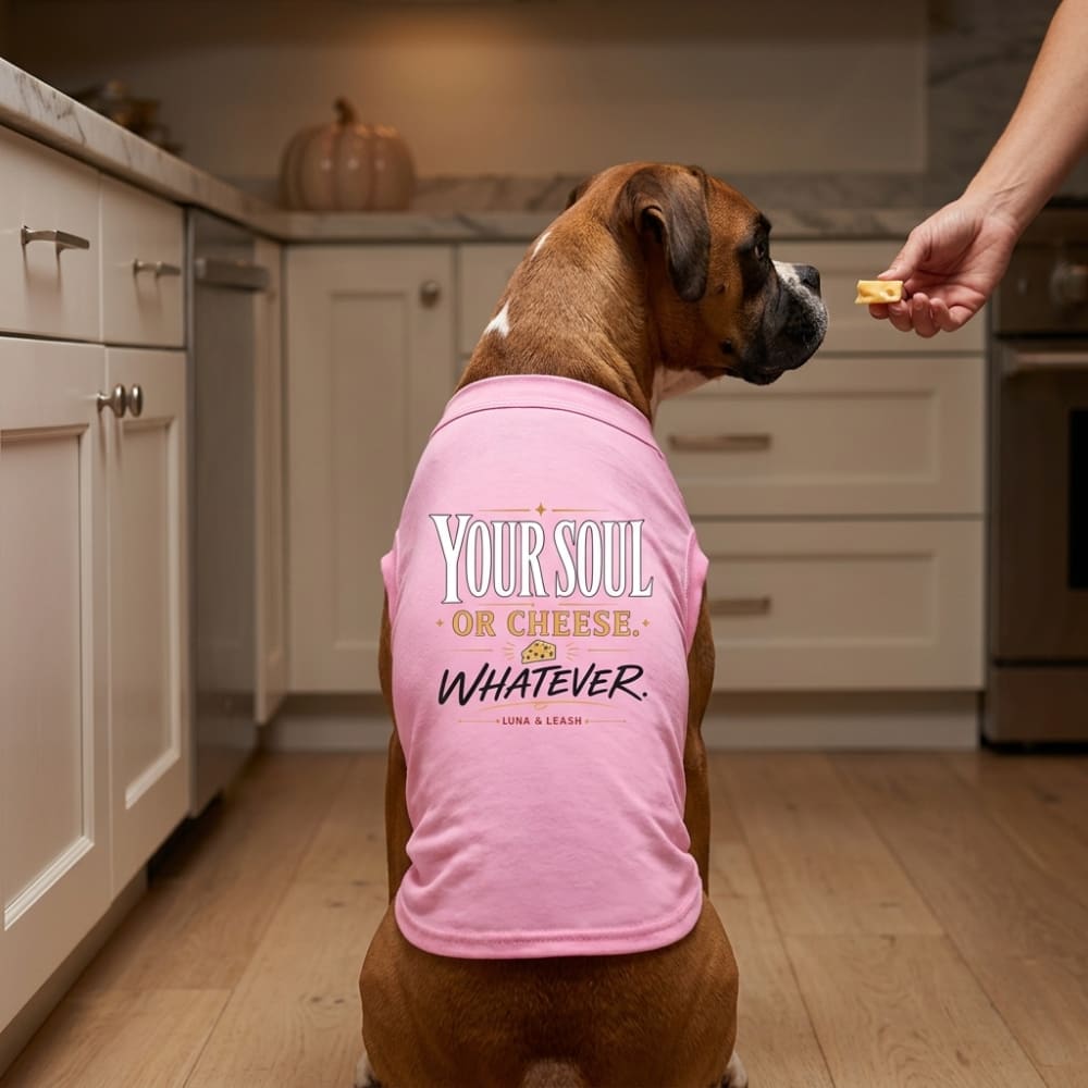 Your Soul or Cheese. Whatever. Halloween Dog Shirt
