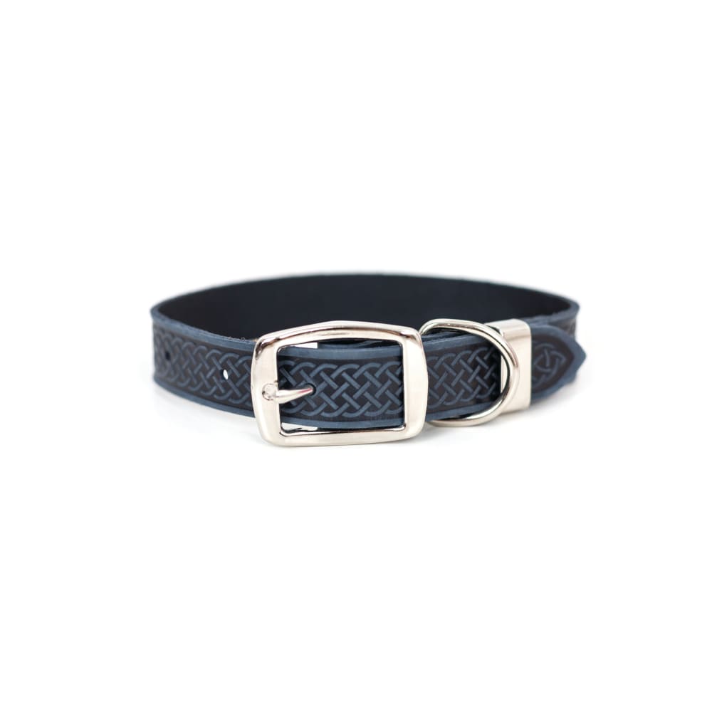 Z Celtic Style Leather Dog Collar - Dog Collars - Euro Style