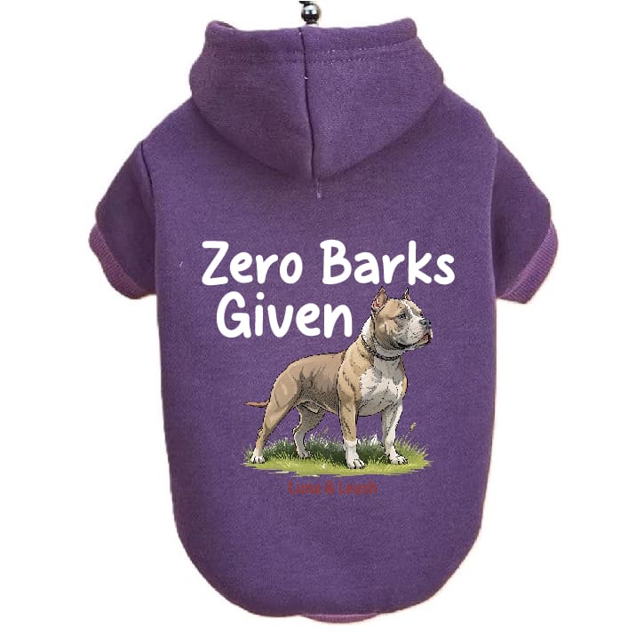 Zero Barks Given Dog Hoodies - Dog Hoodies