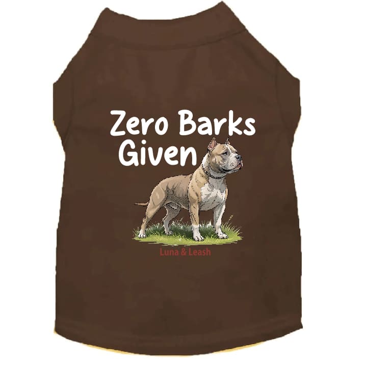 Zero Barks Given Dog Shirt - Dog Shirt