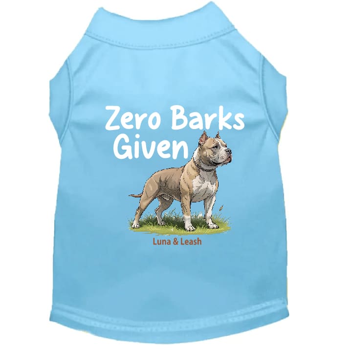 Zero Barks Given Dog Shirt