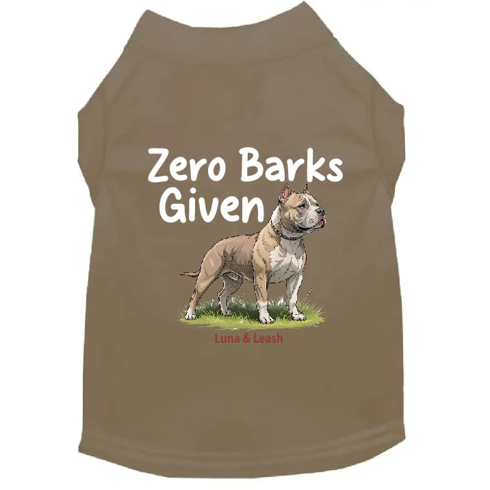 Zero Barks Given Dog Shirt - Dog Shirt