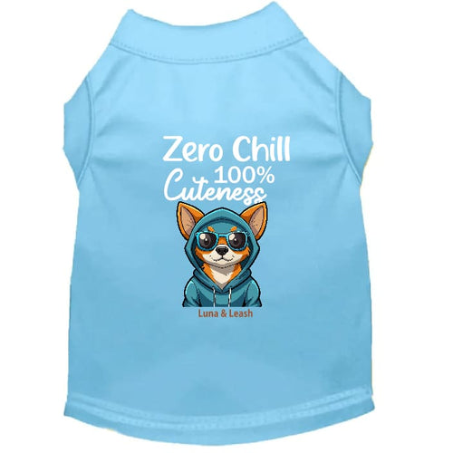 Zero Chill 100% Cuteness Dog Shirt - Statement Dog Shirts