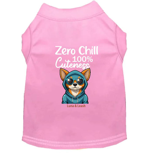 Zero Chill 100% Cuteness Dog Shirt - Statement Dog Shirts