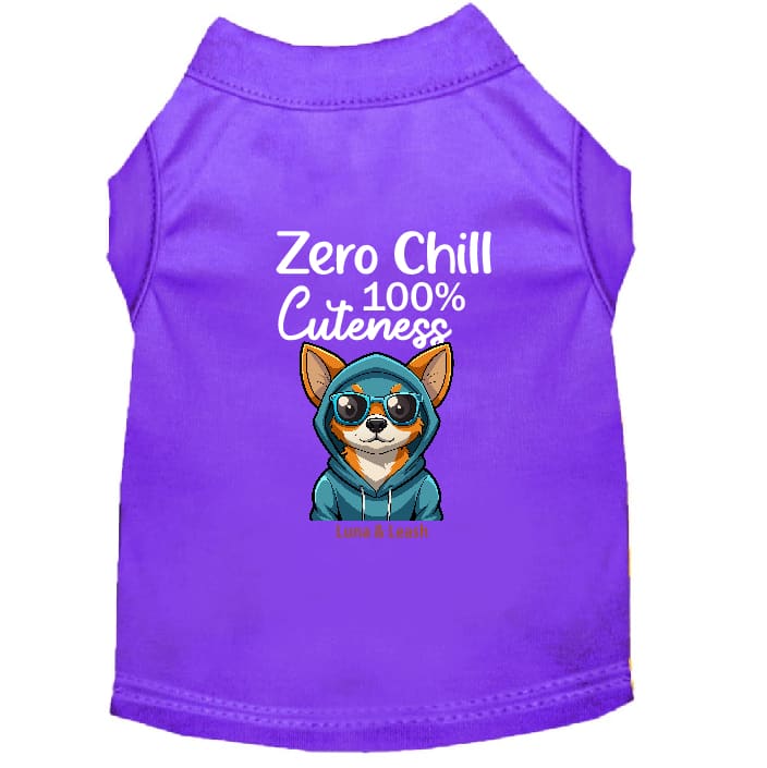 Zero Chill 100% Cuteness Dog Shirt