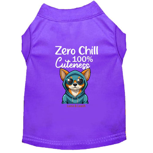 Zero Chill 100% Cuteness Dog Shirt - Statement Dog Shirts