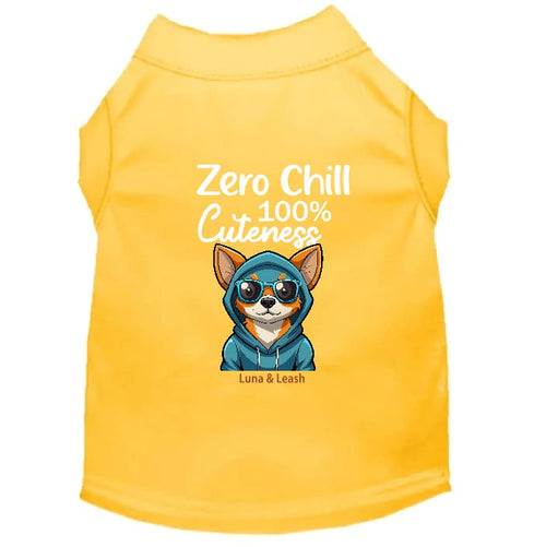 Zero Chill 100% Cuteness Dog Shirt - Statement Dog Shirts