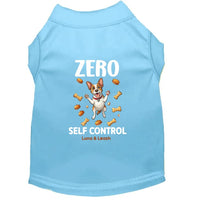 Zero Self Control Dog Shirt