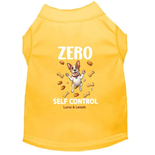 Zero Self Control Dog Shirt - Funny Dog Shirts